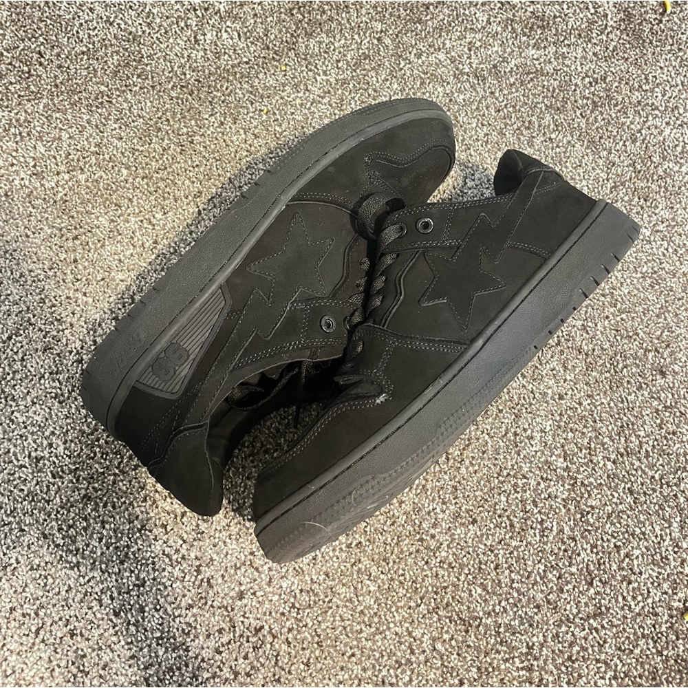 All black sk8sta bapesta dunks size 11 mens